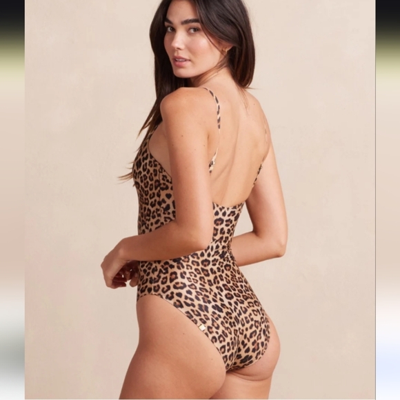 Summersalt Marina Leopard Print One Piece Swimsuit Size 18 EUC - Picture 4 of 11